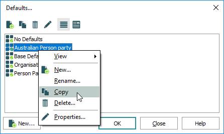 Context menu